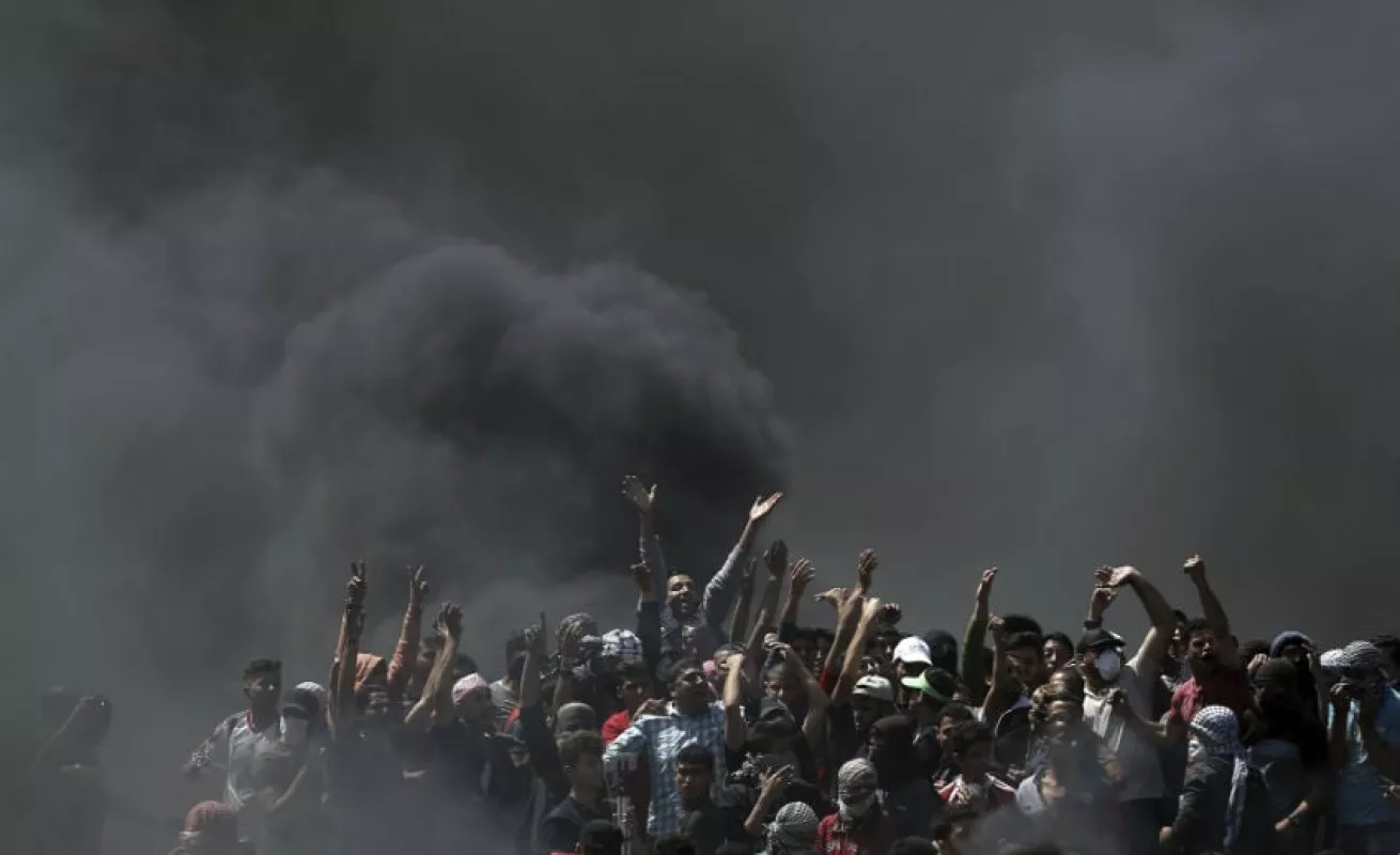 #GaleriaCri Multitudinarias protestas en la frontera de Gaza