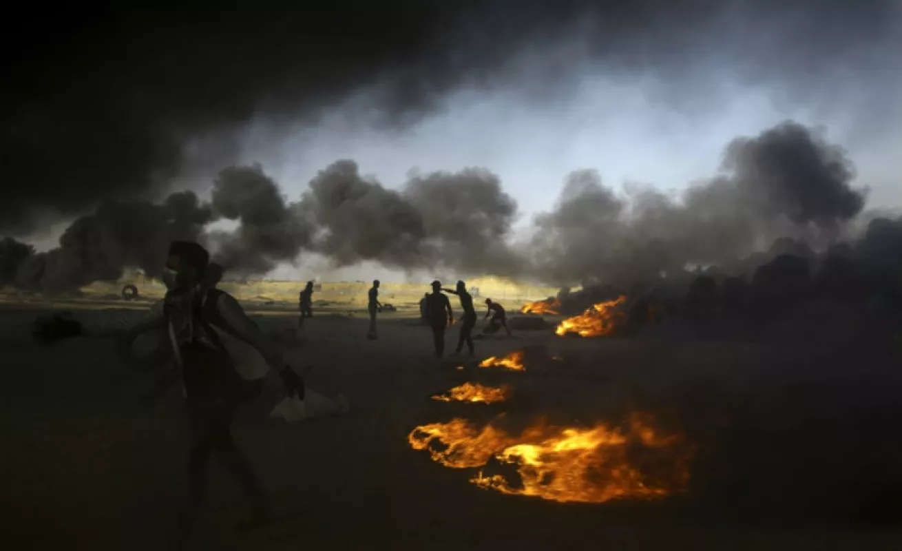 #GaleriaCri Multitudinarias protestas en la frontera de Gaza