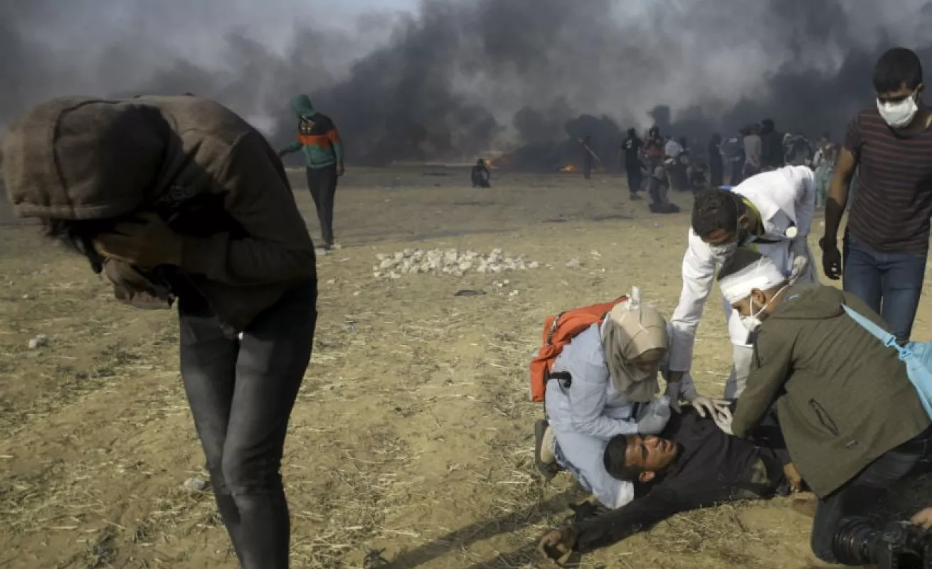 #GaleriaCri Multitudinarias protestas en la frontera de Gaza