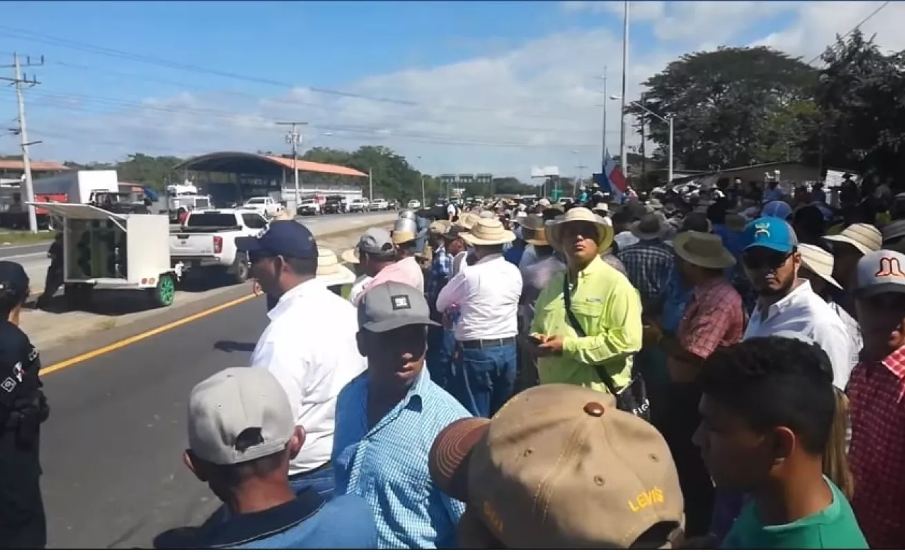 #GaleriaCri Se formó el 'jala jala' en medio de protesta de productores en Divisa