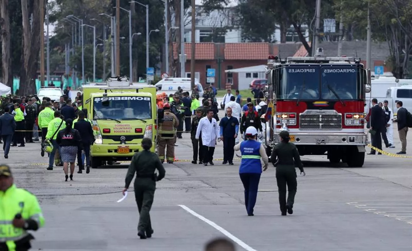 #GaleriaCri Divulgan primeras imágenes de sangriento atentado en escuela de policía en Bogotá