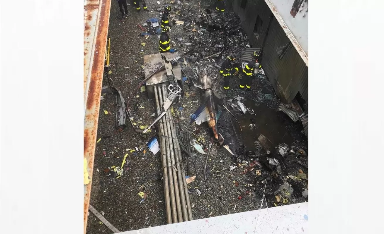 Accidente de un helicóptero en un rascacielos en Nueva York evoca el 11S