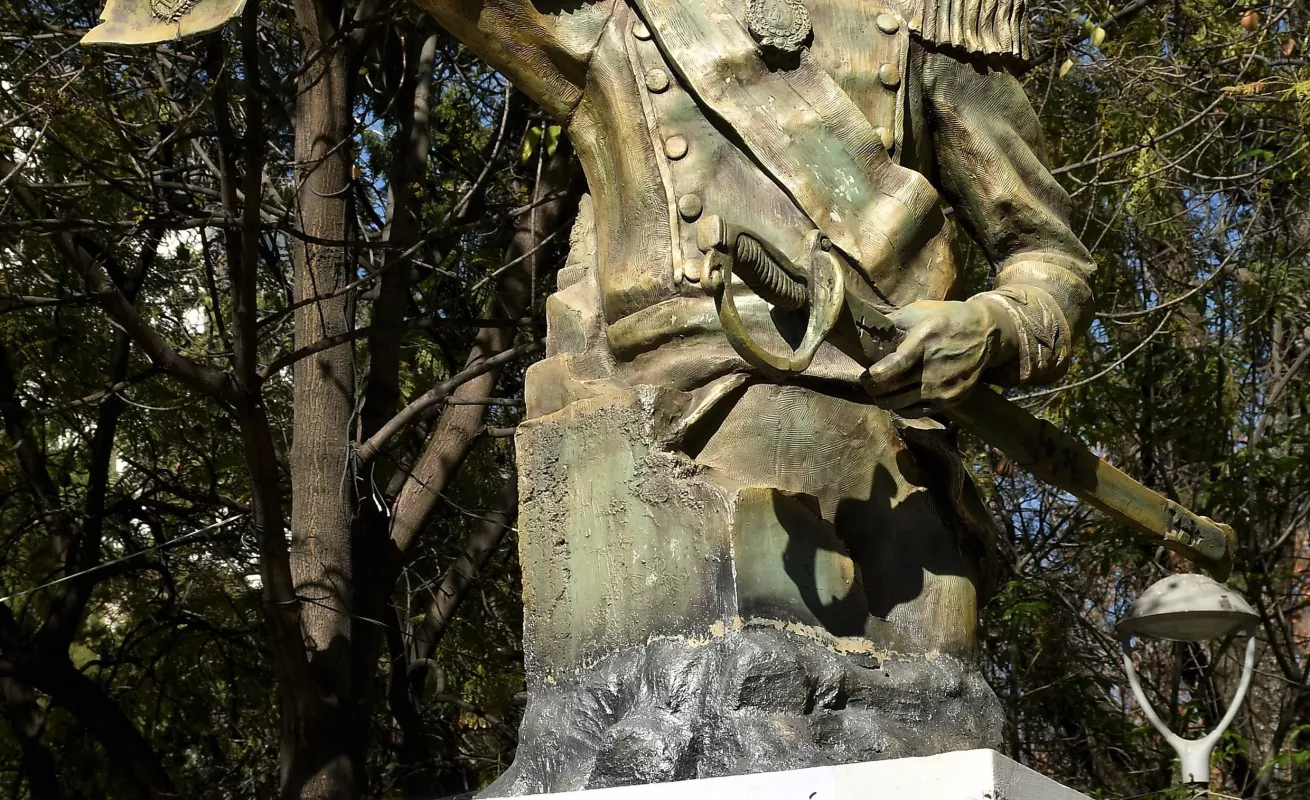 Las estatuas protestan contra la contaminación