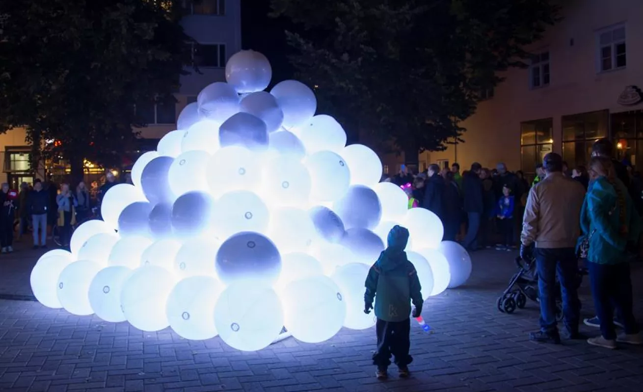 Festival de luces en Jyvaskyla, Finlandia