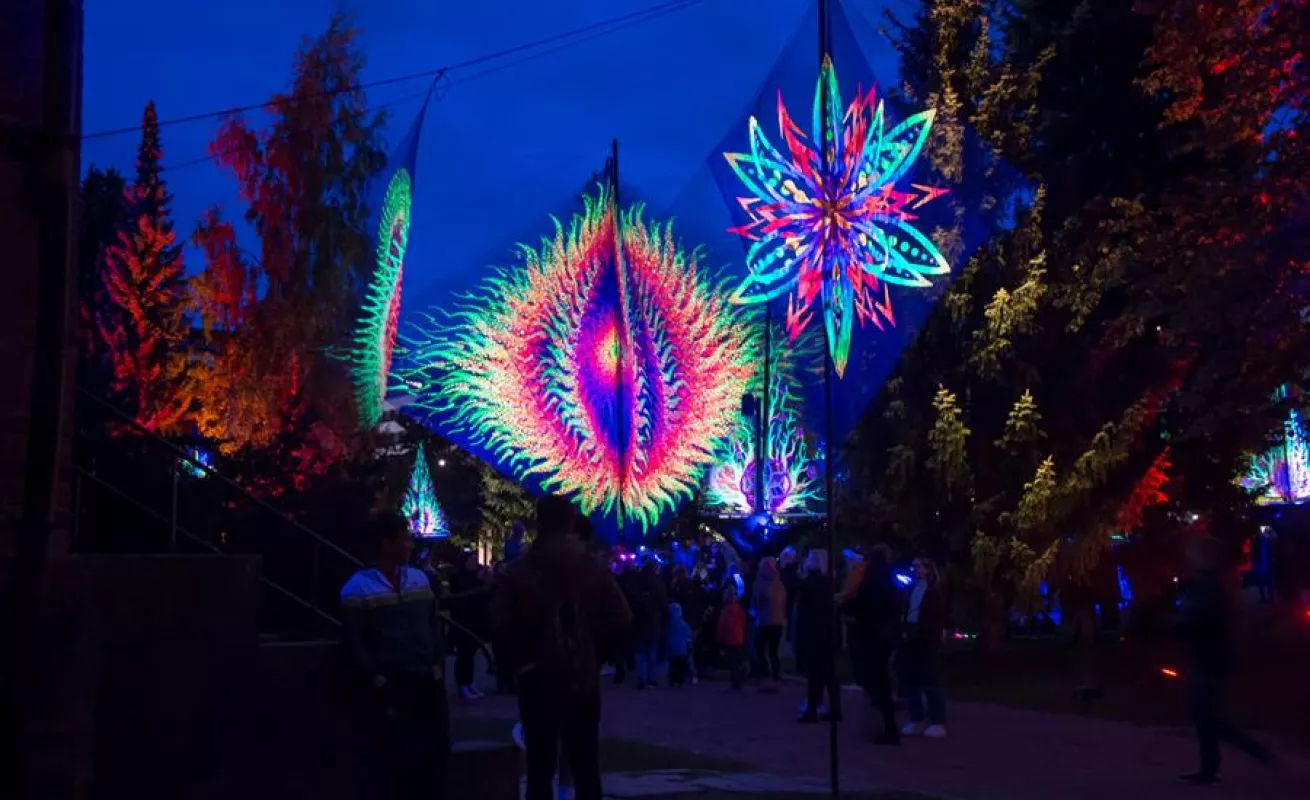 Festival de luces en Jyvaskyla, Finlandia