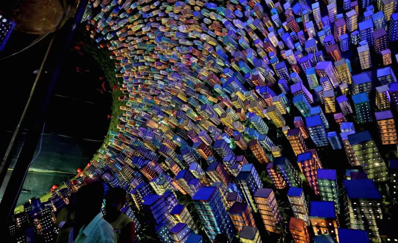 Hermoso festival hinduista de Durgá Puyá