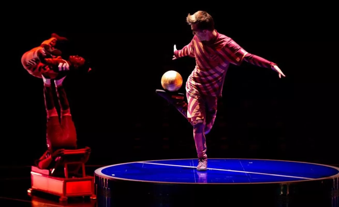 Ensayo general del espectáculo Messi10, del Cirque du Soleil