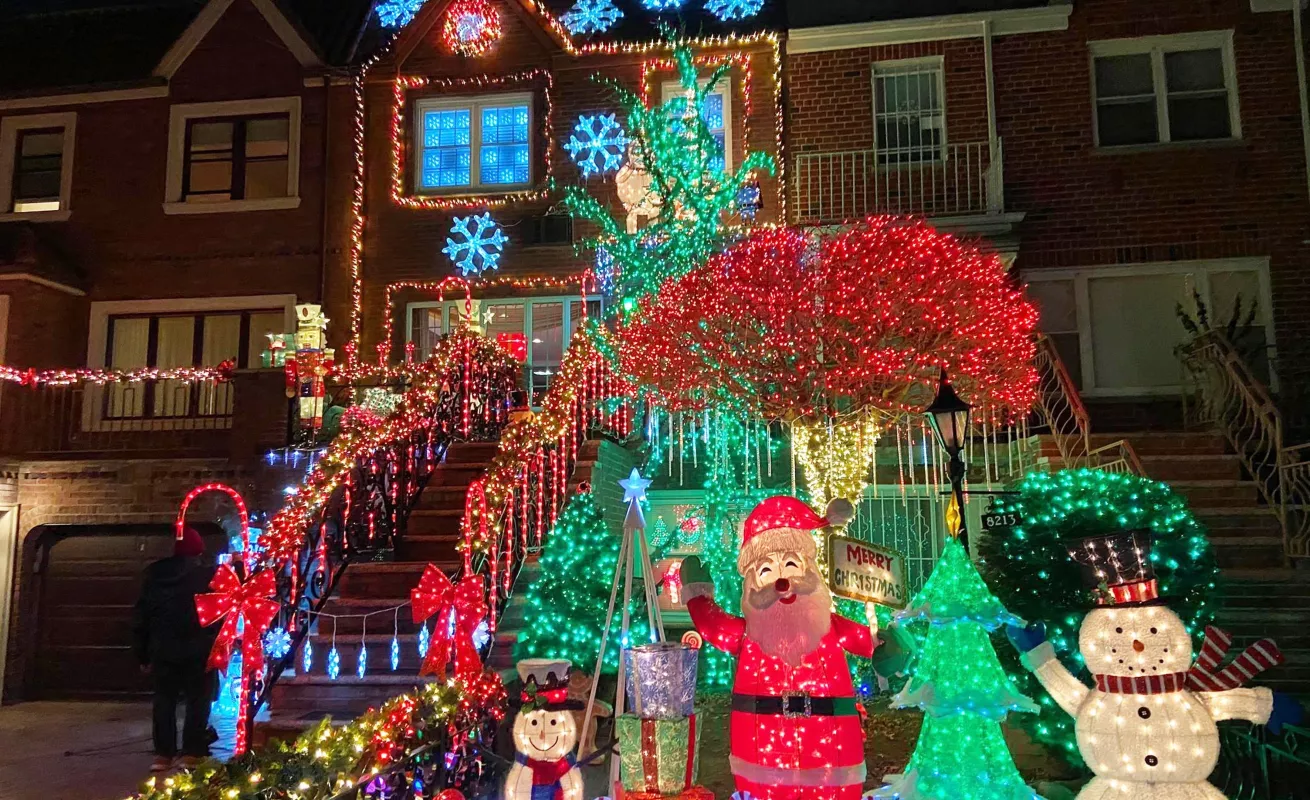 Brooklyn y sus luces de Navidad