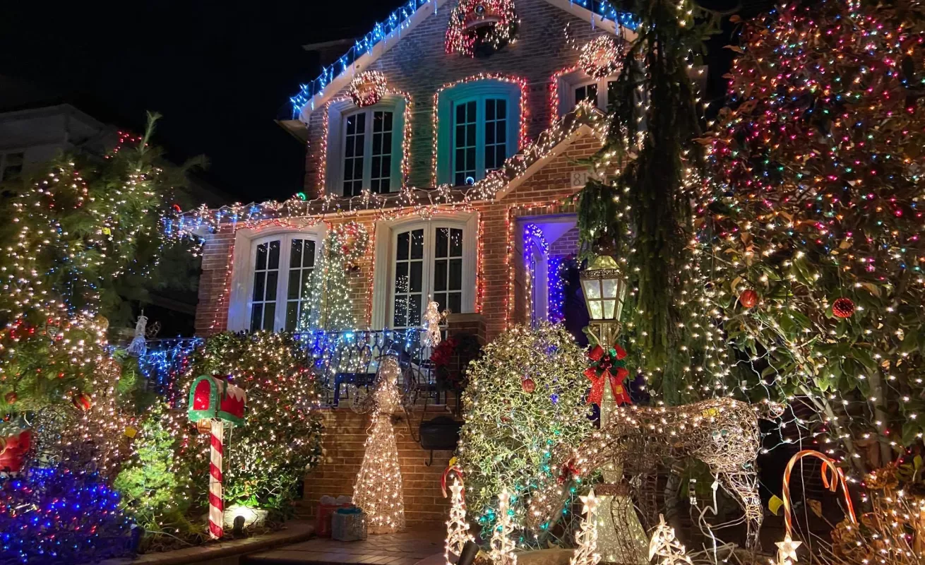 Brooklyn y sus luces de Navidad