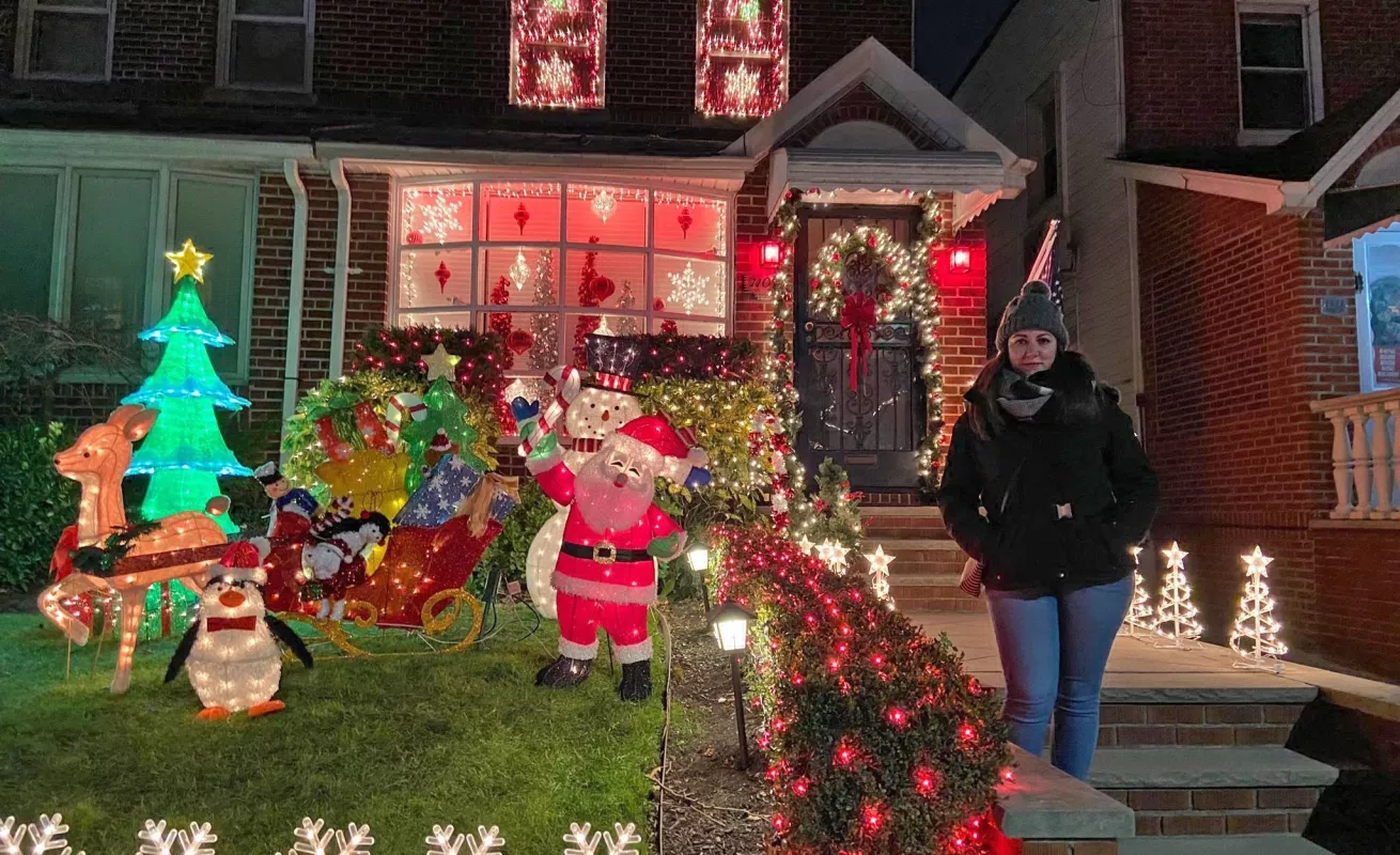 Brooklyn y sus luces de Navidad