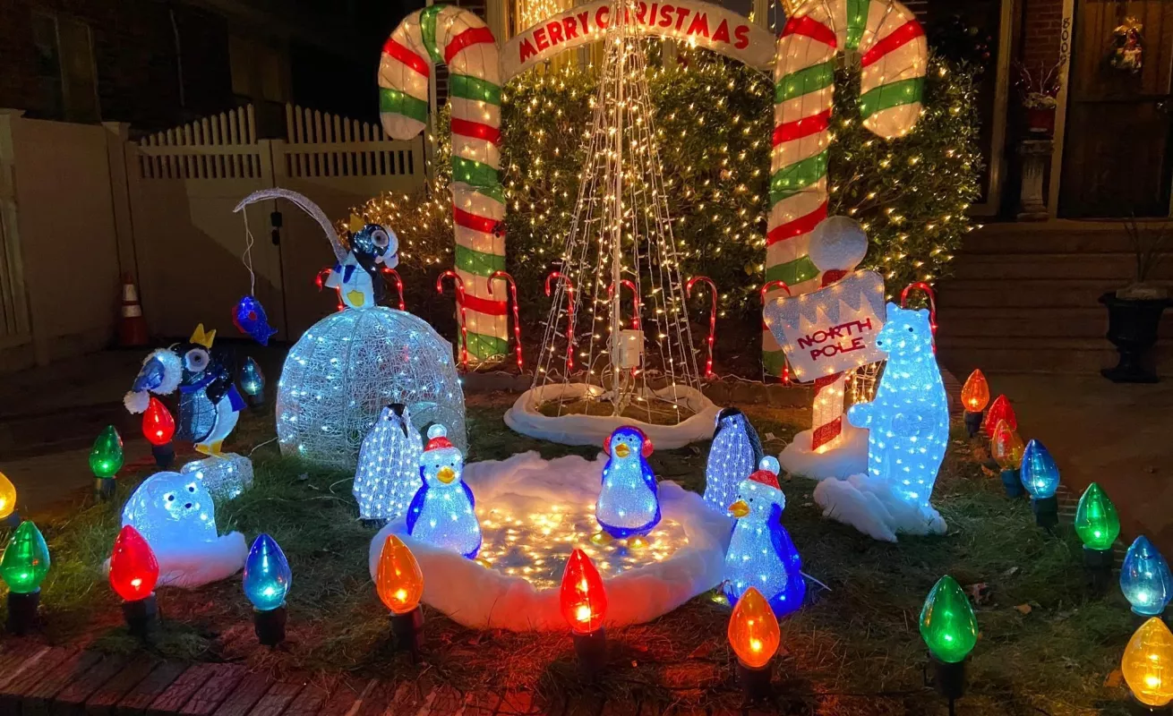 Brooklyn y sus luces de Navidad