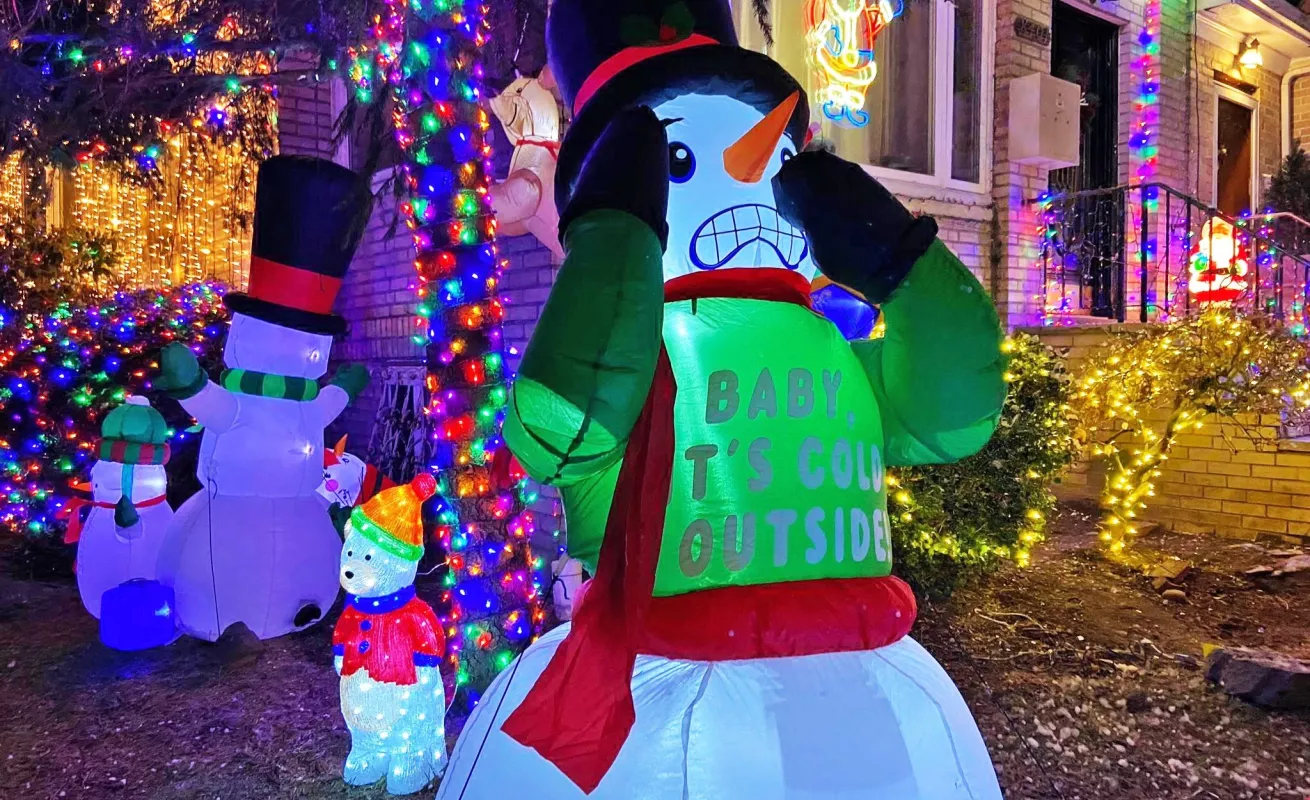 Brooklyn y sus luces de Navidad