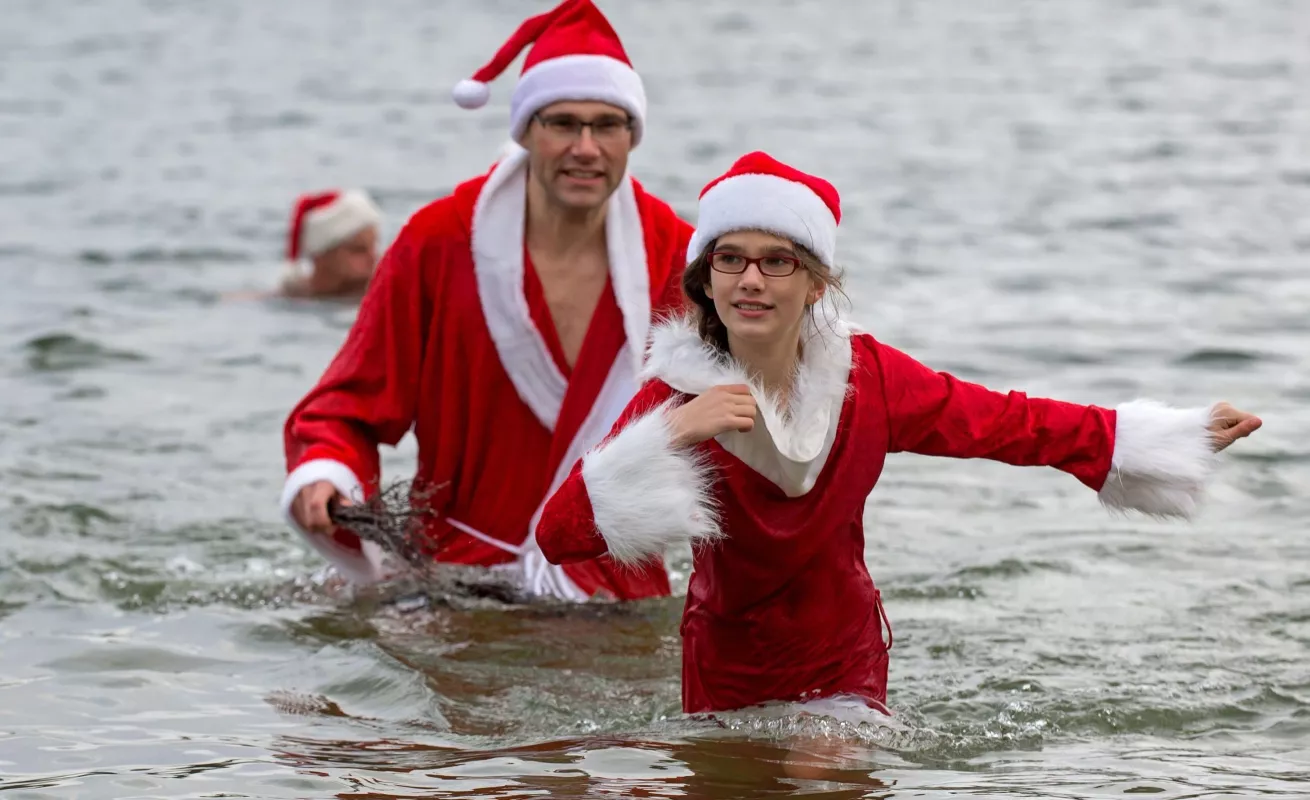 Navidad, pareja y familia