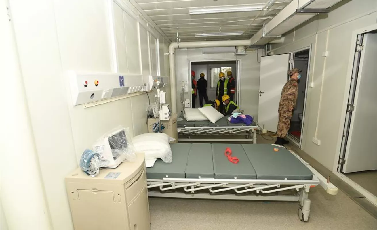 Así se ve el nuevo hospital construido en China para tratar pacientes con coronavirus