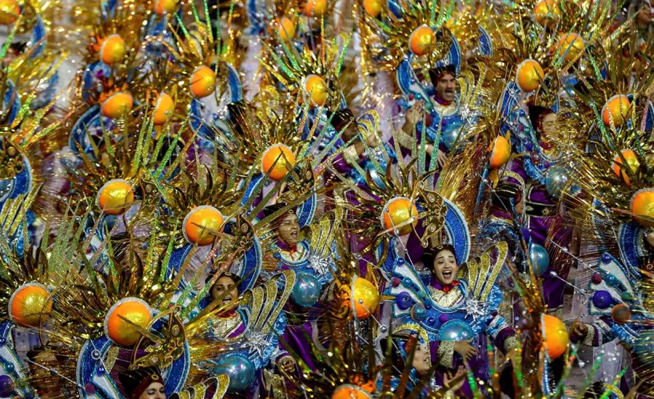 Desfile en el sambódromo de Anhembí en Sao Paulo