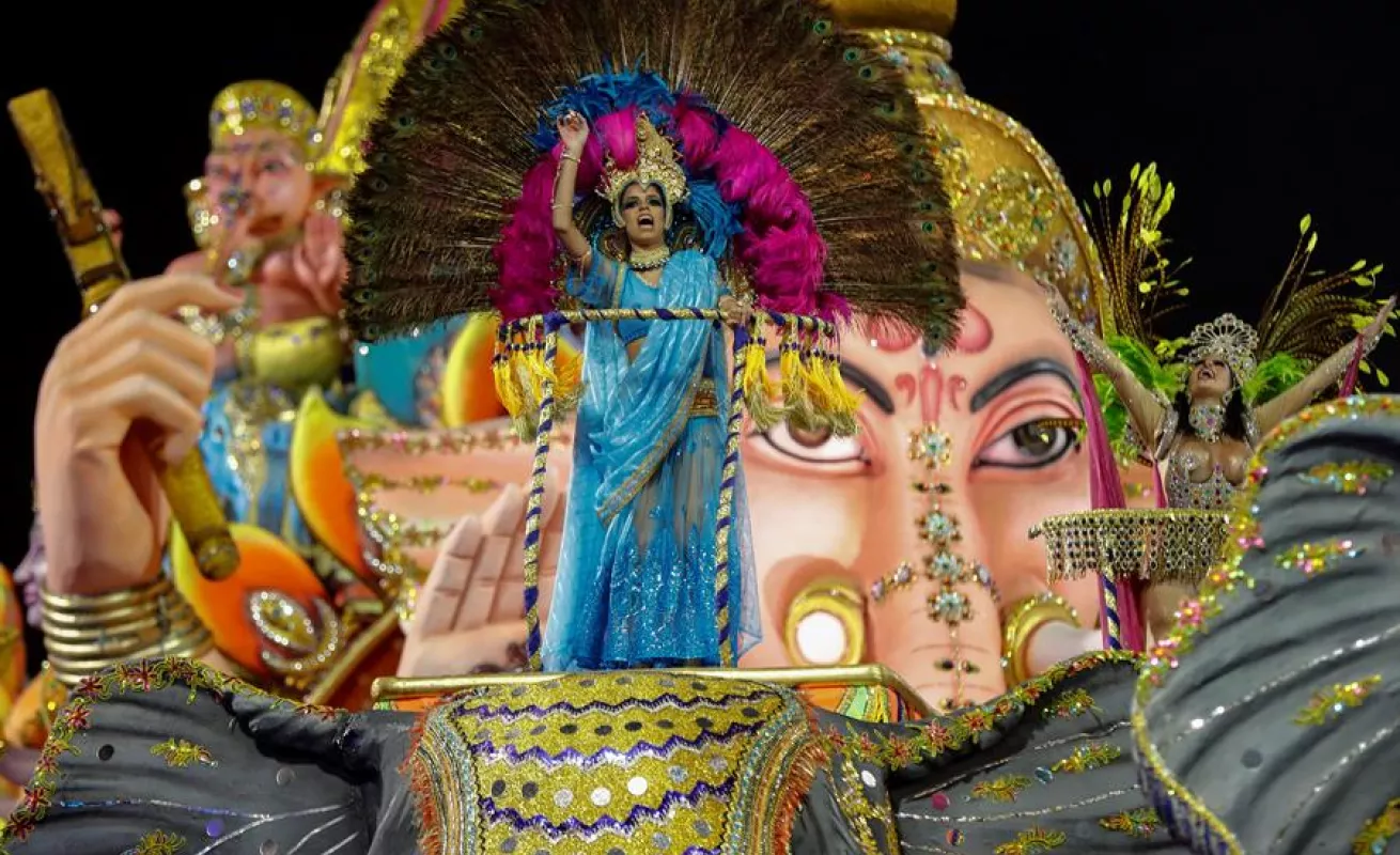 Desfile en el sambódromo de Anhembí en Sao Paulo