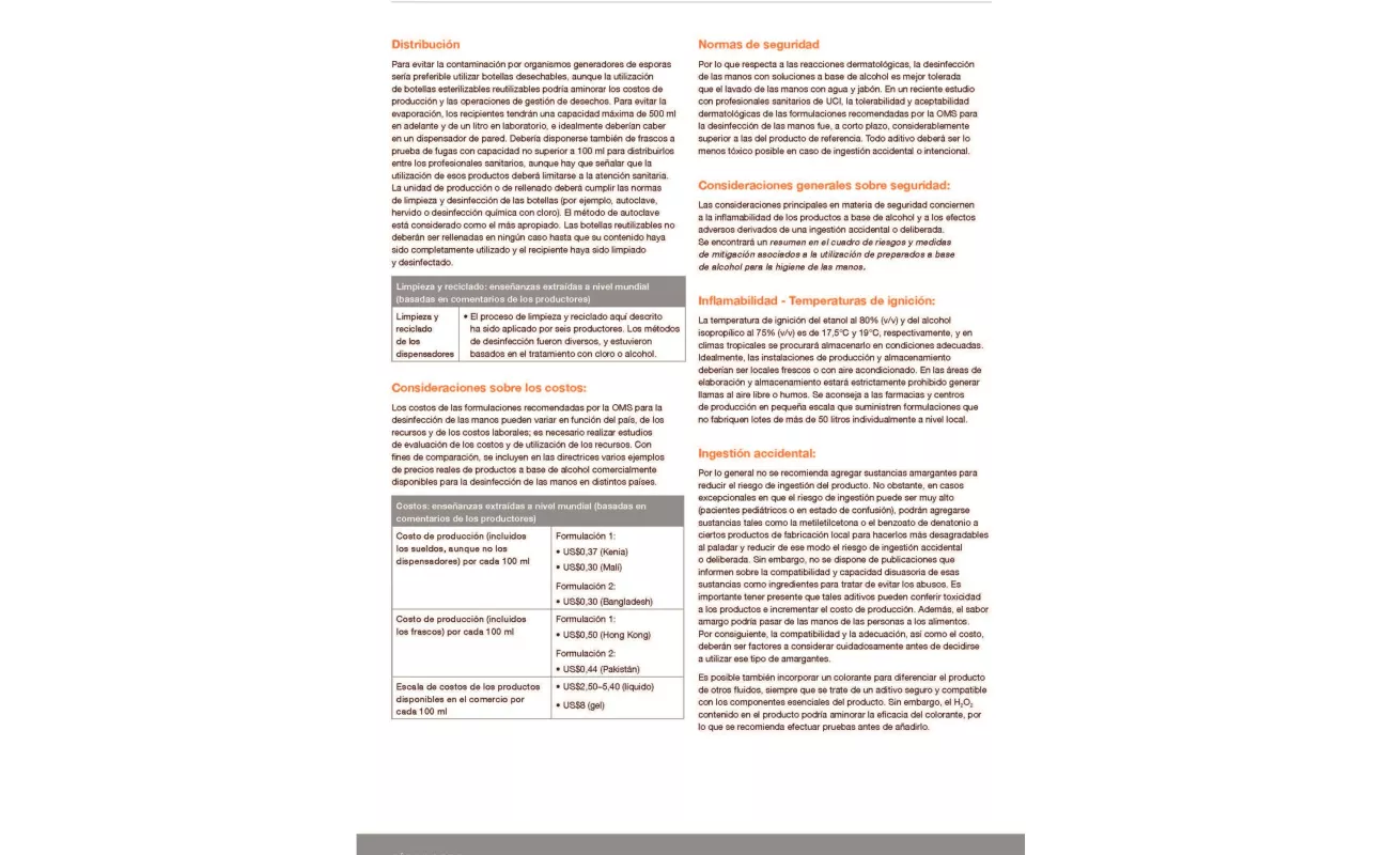 Fórmula para hacer gel alcoholado de la OMS (Imágenes)