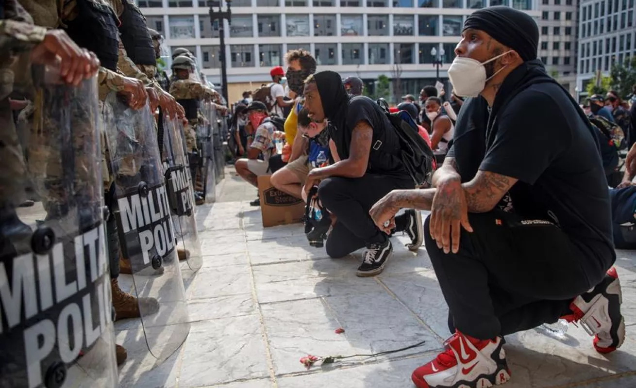 Protesta en California tras la muerte de George Floyd en Minneapolis