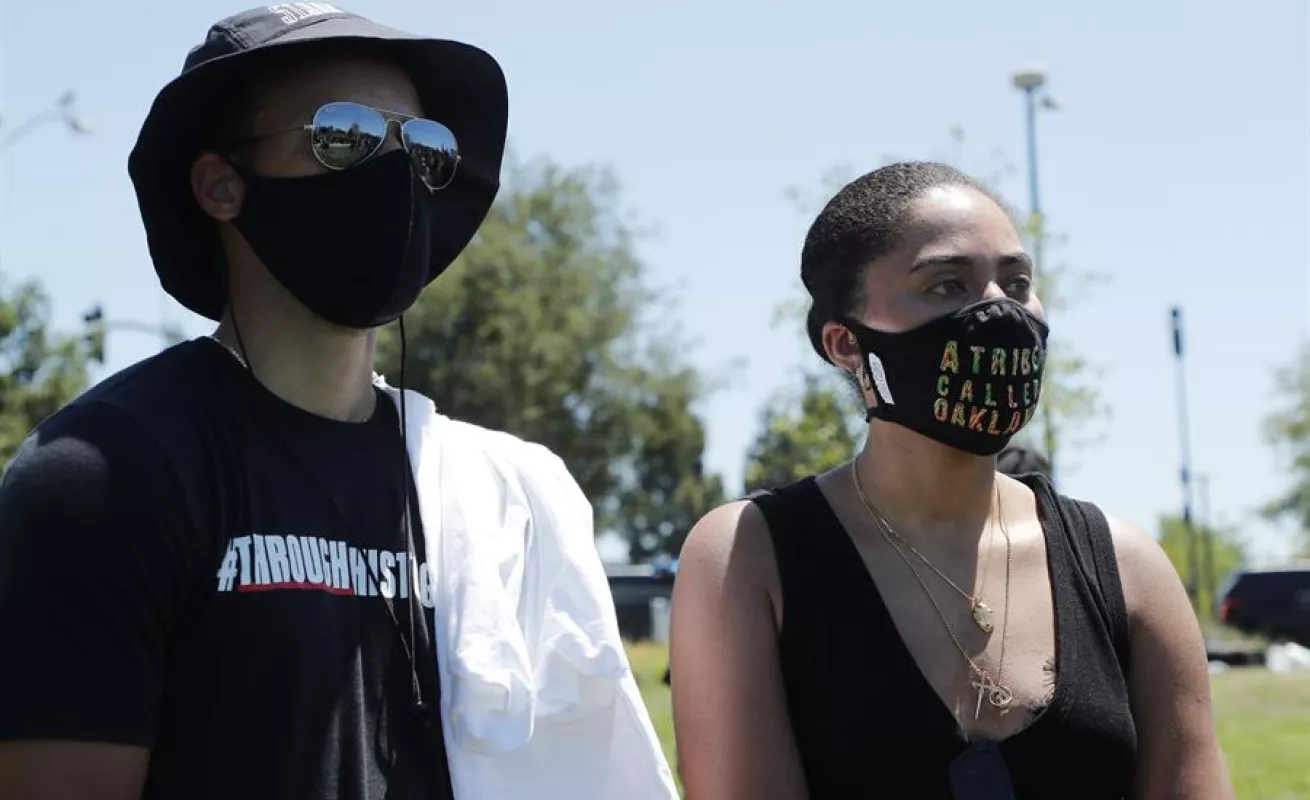 Protesta en California tras la muerte de George Floyd en Minneapolis