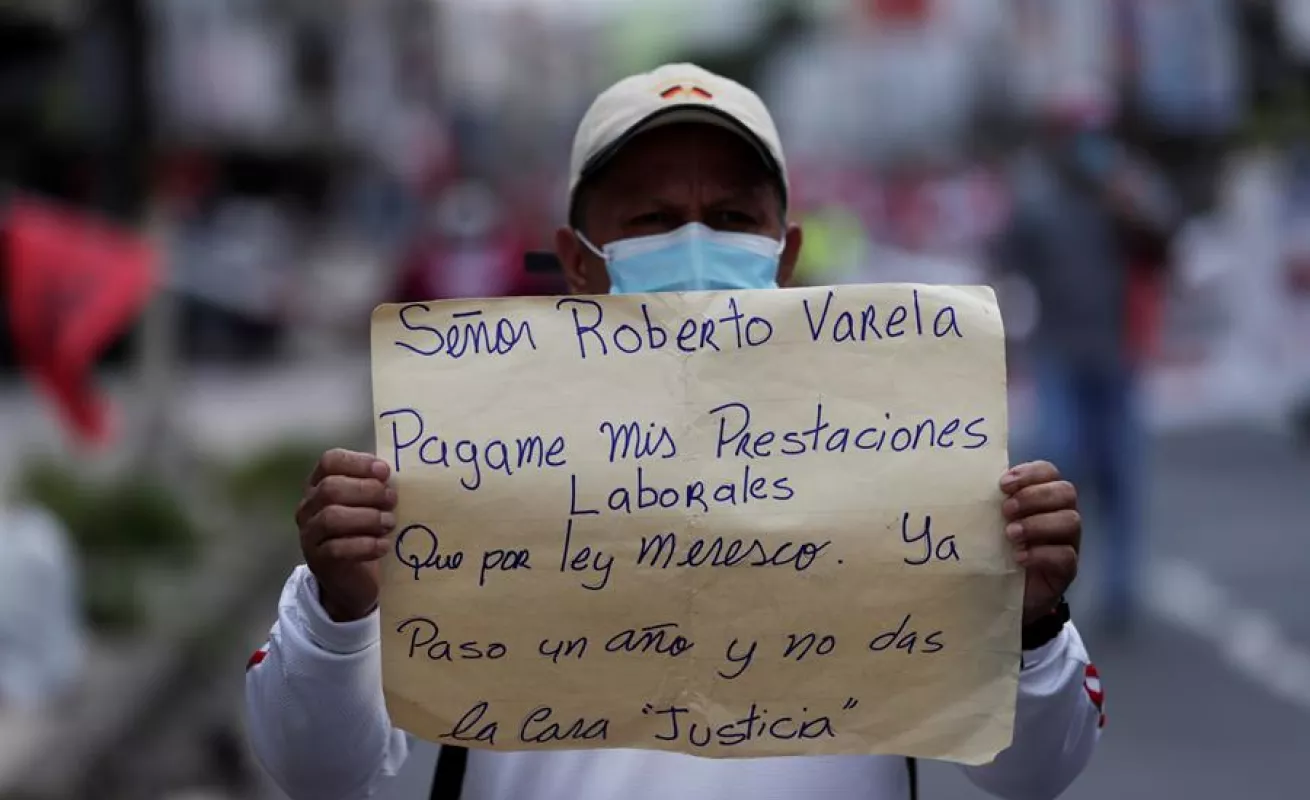 Sindicalistas se oponen a reformas al Código de Trabajo (Fotos)