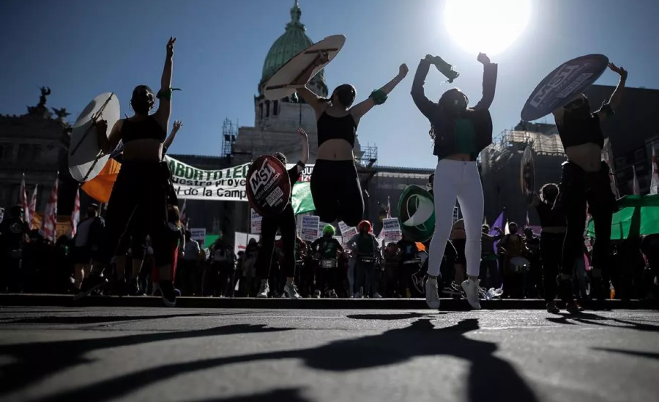Protesta a favor del aborto 