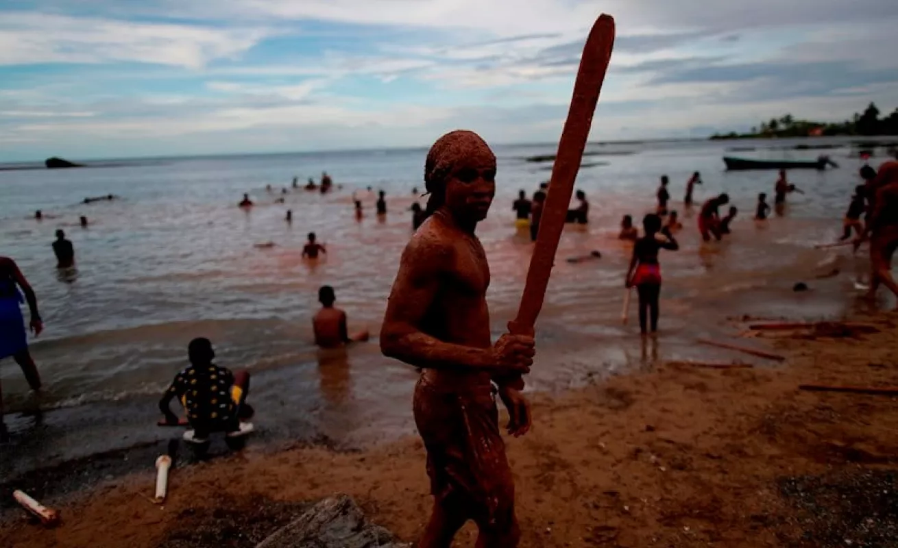 Un Cristóbal Colón muy nativo y de color moreno descubre América en Panamá (Fotos)