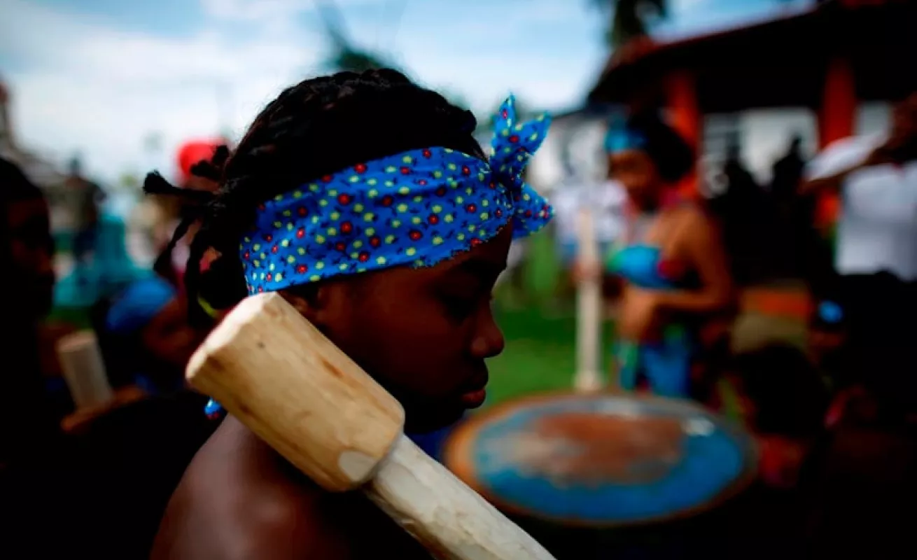 Un Cristóbal Colón muy nativo y de color moreno descubre América en Panamá (Fotos)