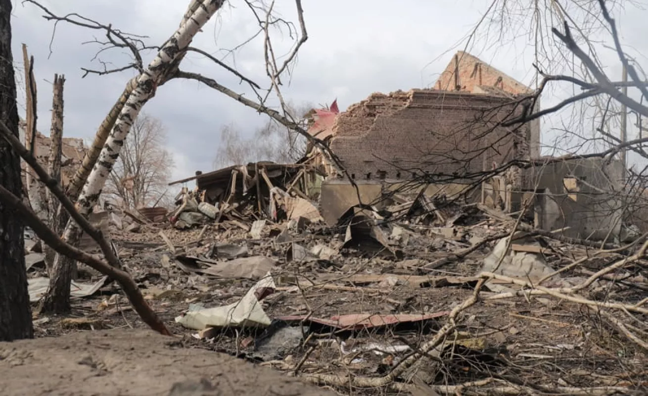 Devastación en la primera línea de los ataques rusos en Ucrania (Fotos)
