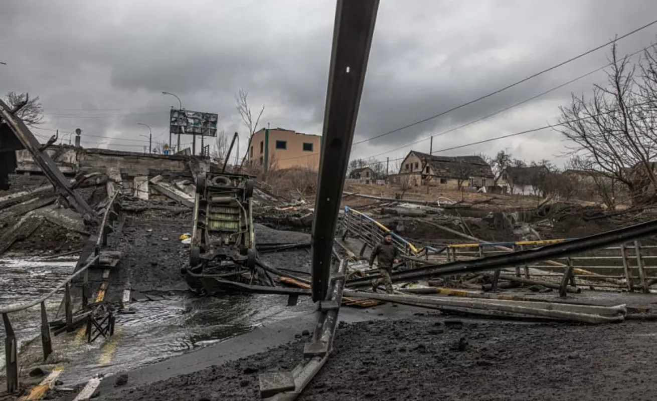 Devastación en la primera línea de los ataques rusos en Ucrania (Fotos)