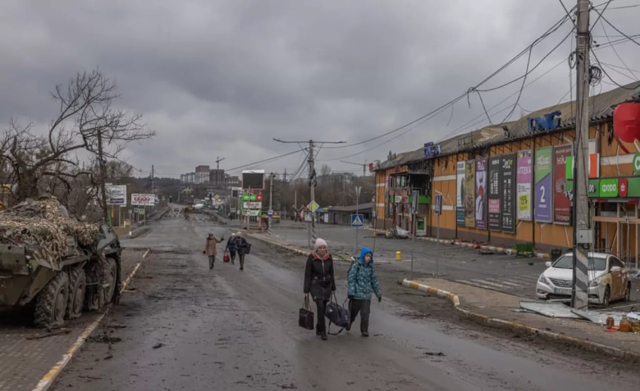 Devastación en la primera línea de los ataques rusos en Ucrania (Fotos)